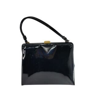 Vintage black patent leather bag